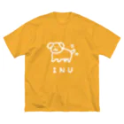 Riranaの丸っこいわんちゃん（白線） ビッグシルエットTシャツ