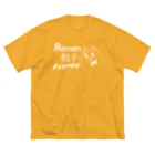 ラーメン・餃子 ハナウタ&GYOZA DAYのBASIC LOGO WHITE ビッグシルエットTシャツ