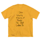 miiiimの聴かないバンドのTシャツは着ないようにしましょうTシャツ〜 ビッグシルエットTシャツ