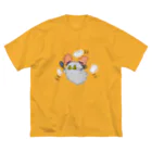 ウサネコのゾワゾワしるばー ビッグシルエットTシャツ