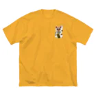 Red & Gold in USAの幸運を呼ぶ　招き猫だワン🐾 ビッグシルエットTシャツ