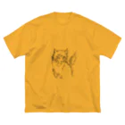 冗談の猫のTシャツ ビッグシルエットTシャツ