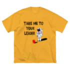 NEZUMIZARU STUDIO SHOPのTAKE ME TO YUOR LEADER ビッグシルエットTシャツ