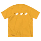 inae-doのトキ３連-しろ ビッグシルエットTシャツ