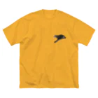 クレイジー猫ちゃん屋さんの寝ころび猫 ビッグシルエットTシャツ