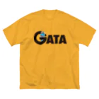 有明ガタァ商会のGATAロゴ【黒】 ビッグシルエットTシャツ