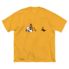 なまらやの猫とからす ビッグシルエットTシャツ