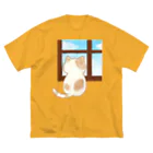 ウチのMEIGENやさんの猫 〜窓辺のひととき〜 ビッグシルエットTシャツ