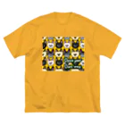 絵描きのunicoのねこのかお ビッグシルエットTシャツ