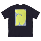 マキコエビナのクリームイエロー 루즈핏 티셔츠