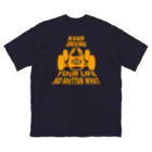 キッズモード某のレトロカーレーサーY(バックpt用) ビッグシルエットTシャツ