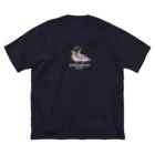 エダマメトイチ雑貨店のオナガガモのペア ビッグシルエットTシャツ