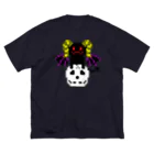 ナチュラルサトシのめへの悪魔と髑髏 ビッグシルエットTシャツ