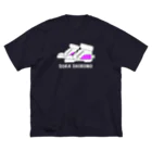 白乃ソラ色店の足元からエナジー　紫　濃色用 ビッグシルエットTシャツ