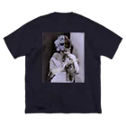 PALA's SHOP　cool、シュール、古風、和風、のMarilynMonroe　&　CAT Big T-Shirt