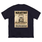 野良猫は星空の夢を見るのWANTED ハート泥棒（舌をだす猫） ビッグシルエットTシャツ