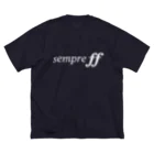 もりてつのsempre ff(白文字) ビッグシルエットTシャツ