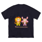 colorful communicationsのライオンくんとウサギちゃん ビッグシルエットTシャツ