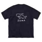 サメ わりとおもいのシンプルなSame　濃い色用 ビッグシルエットTシャツ