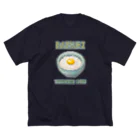猫と釣り人のタマゴカケゴハン(ドット絵) ビッグシルエットTシャツ