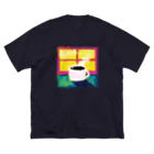 ことり屋の朝のコーヒー ビッグシルエットTシャツ