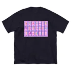 LalaHangeulのハングル母音とローマ字の対応表 ビッグシルエットTシャツ