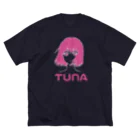 osushiのTUNAピンク ビッグシルエットTシャツ