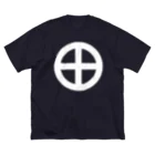 戦国神社 -戦国グッズ専門店-の島津義弘/丸に十文字/ホワイト ビッグシルエットTシャツ