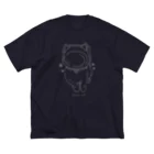 amemugi（あめむぎ）の（濃色ver.）宇宙ねこ。 ビッグシルエットTシャツ