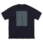 rilybiiのdark gray green blue ビッグシルエットTシャツ