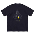 ビールとアート TM-3 Designの偉人 × BEER（源頼朝）白線画 Big T-Shirt