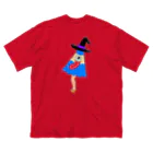 LalaHangeulのハロウィンしたい、からかさ小僧(オバケ)　バックプリント Big T-Shirt