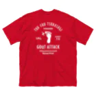 【SALE】Tシャツ★1,000円引きセール開催中！！！kg_shopの[★バック] GOUT ATTACK (文字ホワイト) Big T-Shirt