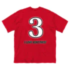 牛川 暗のグッズショップのボートレース３号艇（〇ロゴ） ビッグシルエットTシャツ