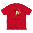 剣道グッズ　覆面剣士マスクドスウォーズマン　剣道Tシャツのマスクド・レッド ビッグシルエットTシャツ