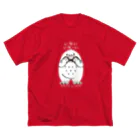 イラスト MONYAAT の両面プリント！遊べるTシャツ!YETI is yeah*いないいないばぁ ビッグシルエットTシャツ