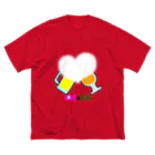 みつ公式ショップの【LOVE＆ビール】 Big T-Shirt