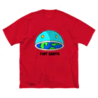 AVANT-GARDE　RESEARCH　REPORT　-アヴァンギャルド・リサーチ・リポート-のフラットアース　(FLAT　EARTH）透明背景 ビッグシルエットTシャツ