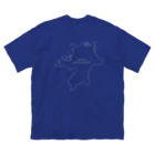 mutayuの福岡県の地図 ビッグシルエットTシャツ