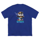 kazu_gのスケボーのない人生なんて!(パンダ)濃色用 ビッグシルエットTシャツ