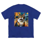 F2 Cat Design Shopのニャンコの叫 001 ビッグシルエットTシャツ