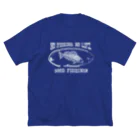 猫と釣り人のアイナメ_8W ビッグシルエットTシャツ