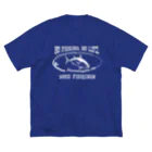 猫と釣り人のクロマグロ_8W ビッグシルエットTシャツ