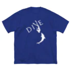 shoko🌺の【DIVE】ドルフィンスイム 白 -イルカとスキンダイビング- ビッグシルエットTシャツ