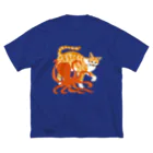 喫茶こぐまやの猫とタコ ビッグシルエットTシャツ