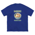 猫と釣り人のトンコツラーメン(ドット絵) ビッグシルエットTシャツ