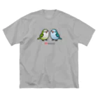 Cody the LovebirdのChubby Bird 仲良しオキナインコ ビッグシルエットTシャツ