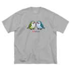 Cody the LovebirdのChubby Bird 仲良しオキナインコ Big T-Shirt