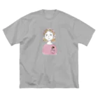 Hiramekkoのポケットに一輪挿し ビッグシルエットTシャツ