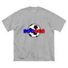 happy_25chanのサッカーボール柄（赤/青） Big T-Shirt